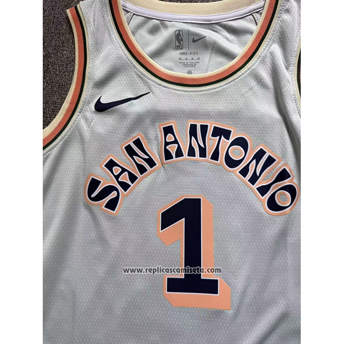 Camiseta San Antonio Spurs Victor Wembanyama #1 Ciudad 2024-25 Verde